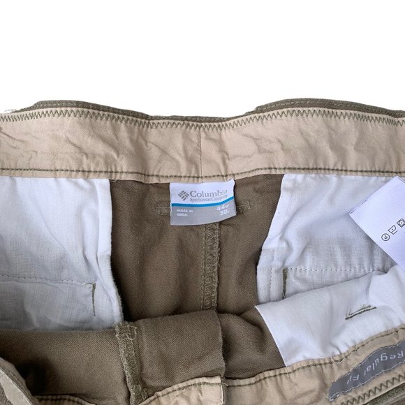 Columbia Mens Hiking Pants Size 44x30 Light Green Cotton - Picture 4 of 6